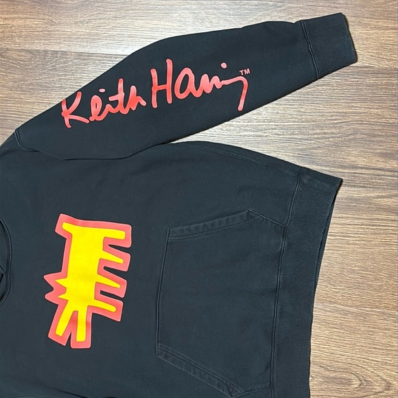 🔥🔥🔥 Keith Haring Pop Art Streetwear Sweater Hoodie Size: Medium🔥🔥🔥 - Picture 2 of 9